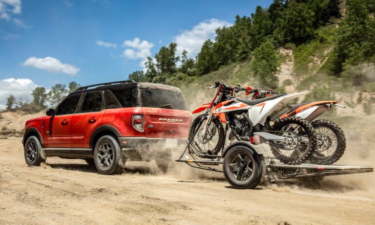 2024 Ford Bronco Sport exterior towing dirt bikes